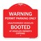 Signmission Permit Parking Only Unauthorized Vehicles Booted at Vehicle Owners Expense, A-DES-RW-1818-22712 A-DES-RW-1818-22712 - alternate 1